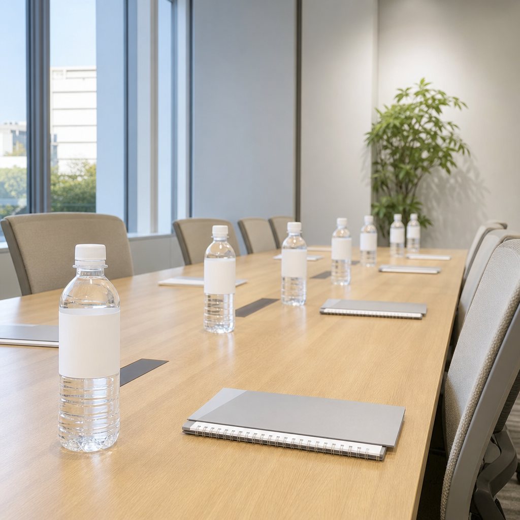 会議・企業説明会で飲料を使用するイメージ